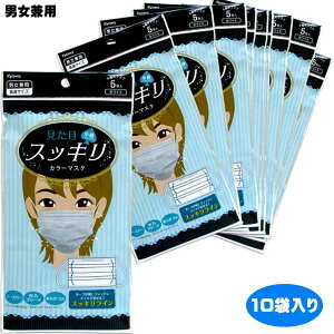 �����ڃX�b�L���J���[�}�X�N �j�����p�T�C�Y �z���C�g 5�� 10�Z�b�g