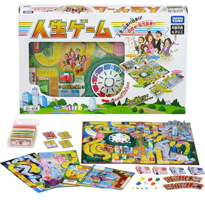 楽天市場 人生ゲーム 目指せ億万長者 2人 6人用 16年ver タカラトミー ボードゲーム おもちゃの三洋堂