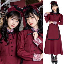 Uron ストア ゴシックメイド メイド服 赤 ロング 長袖 メイド服 レディース ゴスロリ ゴシック メイドコスチューム 膝丈 ミドル丈 ライン ロリータ ワンピース ワインレッド ブラック スクエアネック 裾フリ Uronストア - 通販 - Yahoo ショッピング SHOLIND ゴシック ロリータ メイド 服 セット 長袖 ゴスロリ