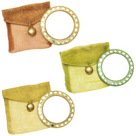 【5400円以上で送料無料】 インド 土産 インド ハンドミラー 3種セット【256173】