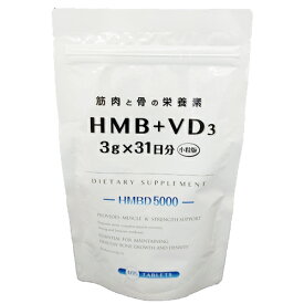 三洋薬品HBC HMB+VD3 ビタミンD3 小粒タイプ 3gx31日分 HMBカルシウム含有加工食品 HMBD5000