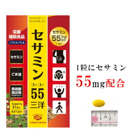 三洋薬品HBC 1粒にセサミン55mg配合 セサミン55（31粒/約31日分） エイジングケア セサミン ゴマ