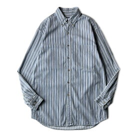 00s LAND'S END ストライプ コットン ボタンダウン シャツ S / 00年代 オールド ランズエンド マルチカラー 古着 アメリカ古着 USED ユーズド 中古 VINTAGE US古着 アメカジ