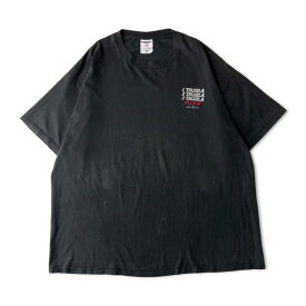 雰囲気系 90s USA製 テキーラ メッセージ 刺繍 半袖 Tシャツ 2XL 黒 / 90年代 アメリカ製 オールド ブラック ビッグサイズ 古着 アメリカ古着 USED ユーズド 中古 VINTAGE US古着 アメカジ