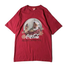 90s USA製 Coca Cola プリント 半袖 Tシャツ L / 90年代 コカコーラ 企業物 企業 レッド オールド プリントT 古着 アメリカ古着 USED ユーズド 中古 VINTAGE US古着 アメカジ