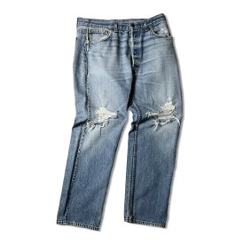 90s USA製 Levis 501 クラッシュ デニム パンツ 36 30 / 90年代 アメリカ製 オールド リーバイス ジーンズ ジーパン ヒゲ 古着 アメリカ古着 USED ユーズド 中古 VINTAGE US古着 アメカジ