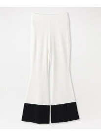 【SALE／30%OFF】バイカラーフレアニットパンツ LOVELESS ラブレス パンツ その他のパンツ ホワイト ベージュ【RBA_E】【送料無料】[Rakuten Fashion]