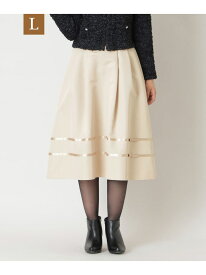 【SALE／31%OFF】【L】ライトグログラン タックスカート TO BE CHIC サンヨー エルサイズ スカート その他のスカート ブラック グリーン ベージュ【RBA_E】【送料無料】[Rakuten Fashion]