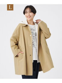 【SALE／42%OFF】【L】【はっ水・ウォッシャブル】テックスブリッドステンカラーコート EVEX by KRIZIA サンヨー エルサイズ ジャケット・アウター その他のジャケット・アウター ベージュ ブラック【RBA_E】【送料無料】[Rakuten Fashion]