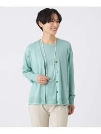 【SALE／27%OFF】【L】【ウォッシャブル】ハイゲージラインニットカーディガン EVEX by KRIZIA サンヨー エルサイズ トップス その他のトップス ブラック グレー ブルー レッド【RBA_E】【送料無料】[Rakuten Fashion]
