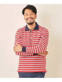 【SALE／76%OFF】カノコボーダー長袖ポロシャツ THE SCOTCH HOUSE ザ・スコッチハウス トップス ポロシャツ レッド ネイビー【RBA_E】【送料無料】[Rakuten Fashion]