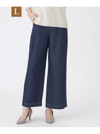 【L】【ウォッシャブル】ブレンドデニムパンツ TRANS WORK サンヨー エルサイズ パンツ ジーンズ・デニムパンツ ブルー ネイビー【送料無料】[Rakuten Fashion]