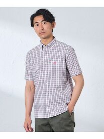 【SALE／35%OFF】サッカーミニチェックシャツ(2L・3Lあり) BAKER STREET ベイカー・ストリート トップス シャツ・ブラウス ブルー ピンク レッド【RBA_E】【送料無料】[Rakuten Fashion]