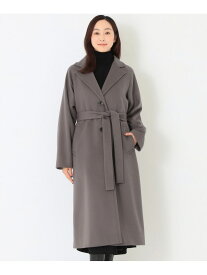 ウールビーバー ベルテッドロングコート SANYOCOAT サンヨーコート ジャケット・アウター その他のジャケット・アウター グレー ブラック【送料無料】[Rakuten Fashion]