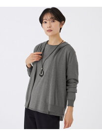 【SALE／44%OFF】【カタログ掲載】【ウォッシャブル】ラメハイゲージニットパーカー EVEX by KRIZIA エヴェックス バイ クリツィア トップス ニット ホワイト ブラック【RBA_E】【送料無料】[Rakuten Fashion]