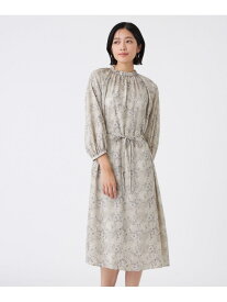 【SALE／44%OFF】エッチングフラワープリント TRANS WORK トランスワーク ワンピース・ドレス ワンピース ベージュ ブラウン【RBA_E】【送料無料】[Rakuten Fashion]