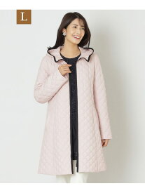 【SALE／35%OFF】【L】キルティング コート TO BE CHIC サンヨー エルサイズ ジャケット・アウター その他のジャケット・アウター ブラック ピンク【RBA_E】【送料無料】[Rakuten Fashion]