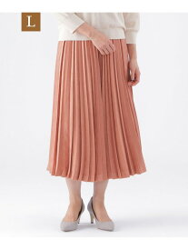 【SALE／40%OFF】【L】【ウォッシャブル】ストレッチスエードプリーツスカート TRANS WORK サンヨー エルサイズ スカート その他のスカート ネイビー ベージュ ピンク【RBA_E】【送料無料】[Rakuten Fashion]