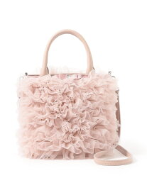 チュールフリルバッグ TO BE CHIC トゥー ビー シック バッグ ショルダーバッグ ピンク ベージュ【送料無料】[Rakuten Fashion]