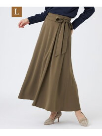 【SALE／44%OFF】【L】【カタログ掲載品】【マシンウォッシャブル】ヴィーナスストレッチフレアスカート EVEX by KRIZIA サンヨー エルサイズ スカート ロング・マキシスカート カーキグリーン レッド【RBA_E】【送料無料】[Rakuten Fashion]