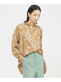 【SALE／53%OFF】【カタログ掲載品】【ウォッシャブル】ゼブラロゴプリントシャツ EVEX by KRIZIA エヴェックス バイ クリツィア トップス シャツ・ブラウス ブラウン ネイビー【RBA_E】【送料無料】[Rakuten Fashion]