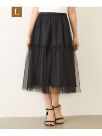 【SALE／62%OFF】【L】チュールネット スカート TO BE CHIC サンヨー エルサイズ スカート その他のスカート ブラック ピンク【RBA_E】【送料無料】[Rakuten Fashion]