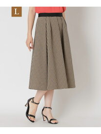 【SALE／66%OFF】【L】ギンガムチェック スカート TO BE CHIC サンヨー エルサイズ スカート その他のスカート ベージュ ホワイト【RBA_E】【送料無料】[Rakuten Fashion]
