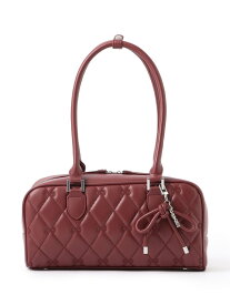 リボンダイヤキルト ボストンバッグ TO BE CHIC トゥー ビー シック バッグ ボストンバッグ ベージュ ブラック ワインレッド【送料無料】[Rakuten Fashion]