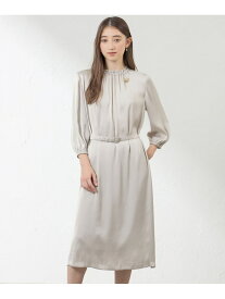 【SALE／51%OFF】ブライトストレッチワンピース AMACA アマカ ワンピース・ドレス ワンピース ベージュ ブラック【RBA_E】【送料無料】[Rakuten Fashion]