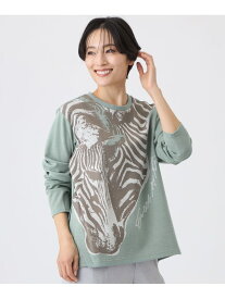 【SALE／44%OFF】【ウォッシャブル】ツインゼブラジャカードカットソー EVEX by KRIZIA エヴェックス バイ クリツィア トップス カットソー・Tシャツ ピンク【RBA_E】【送料無料】[Rakuten Fashion]