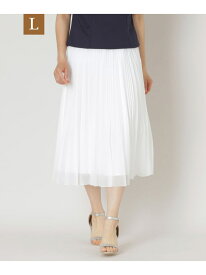 【SALE／30%OFF】【L】シアーマルチプリーツ スカート TO BE CHIC サンヨー エルサイズ スカート その他のスカート ブラック ホワイト【RBA_E】【送料無料】[Rakuten Fashion]