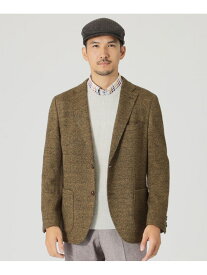 【SALE／33%OFF】ツイードライクコットンウールジャージジャケット THE SCOTCH HOUSE ザ・スコッチハウス ジャケット・アウター テーラードジャケット・ブレザー イエロー ブルー【RBA_E】【送料無料】[Rakuten Fashion]