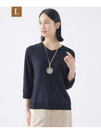 【SALE／26%OFF】【L】【ウォッシャブル】ヴィスコースストレッチVネックプルオーバー TRANS WORK サンヨー エルサイズ トップス ニット ブルー ネイビー ベージュ【RBA_E】【送料無料】[Rakuten Fashion]