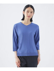 【SALE／50%OFF】【ウォッシャブル】ヴィスコースストレッチVネックプルオーバー TRANS WORK トランスワーク トップス ニット ネイビー ベージュ ブルー【RBA_E】【送料無料】[Rakuten Fashion]