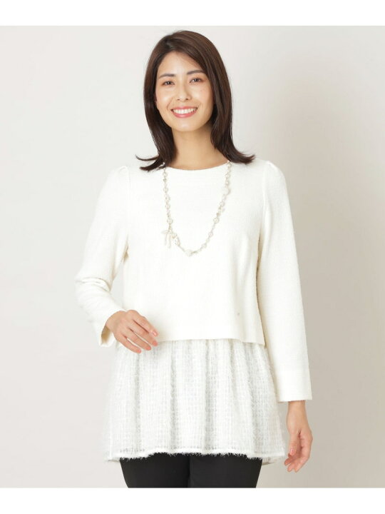 楽天市場】【SALE／30%OFF】ファンシーニットコンビ チュニック 