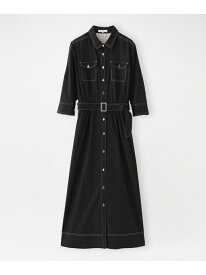 【SALE／20%OFF】ブラックブロッキングシャツドレス LOVELESS ラブレス ワンピース・ドレス ワンピース ブラック【RBA_E】【送料無料】[Rakuten Fashion]