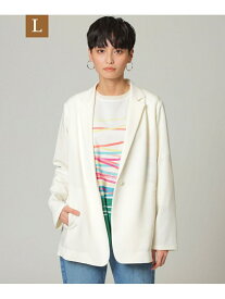 【SALE／56%OFF】【L】【ウォッシャブル】トリアセマットストレッチテーラードジャケット EVEX by KRIZIA サンヨー エルサイズ ジャケット・アウター テーラードジャケット・ブレザー ネイビー ホワイト【RBA_E】【送料無料】[Rakuten Fashion]