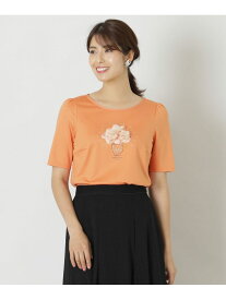 【SALE／58%OFF】コットンポンチ モチーフカットソー TO BE CHIC トゥー ビー シック トップス カットソー・Tシャツ ブラック ホワイト オレンジ【RBA_E】【送料無料】[Rakuten Fashion]