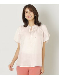 【SALE／70%OFF】ポリスパンサテン リボンブラウス TO BE CHIC トゥー ビー シック トップス シャツ・ブラウス ホワイト ピンク【RBA_E】【送料無料】[Rakuten Fashion]