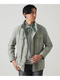 【SALE／55%OFF】【ウォッシャブル】ガーメントダイミリタリージャケット BAKER STREET ベイカー・ストリート ジャケット・アウター ブルゾン・ジャンパー グリーン ブルー【RBA_E】【送料無料】[Rakuten Fashion]