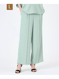 【SALE／60%OFF】【L】【ウォッシャブル】【接触冷感】【UV】バックサテンジョーゼットパンツ TRANS WORK サンヨー エルサイズ パンツ その他のパンツ グリーン ネイビー グレー【RBA_E】【送料無料】[Rakuten Fashion]