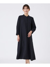 【吸水速乾・接触冷感・着用防しわ・ウォッシャブル】RELAXIONツイル減量加工ワンピース TRANS WORK トランスワーク ワンピース・ドレス ワンピース ネイビー グリーン【送料無料】[Rakuten Fashion]