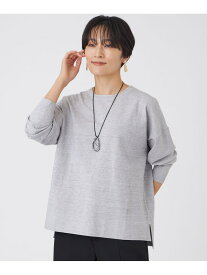 【ウォッシャブル】ラメニットボーダープルオーバー EVEX by KRIZIA エヴェックス バイ クリツィア トップス ニット ブルー ネイビー【送料無料】[Rakuten Fashion]