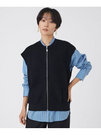 【カタログ掲載・ウォッシャブル】コクーンニットジップアップベスト EVEX by KRIZIA エヴェックス バイ クリツィア トップス ニット ネイビー ブラウン【送料無料】[Rakuten Fashion]