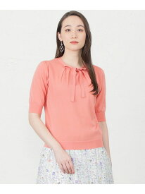 【SALE／50%OFF】アセテートコットン リボンニット AMACA アマカ トップス ニット ブルー ピンク【RBA_E】【送料無料】[Rakuten Fashion]