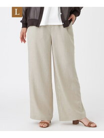 【SALE／40%OFF】【L】【EDITION掲載】【接触冷感・マシンウォッシャブル】ファージュストレッチワイドパンツ EVEX by KRIZIA サンヨー エルサイズ パンツ その他のパンツ ベージュ ブラウン【RBA_E】【送料無料】[Rakuten Fashion]