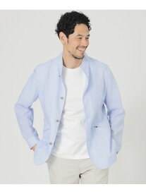 【SALE／31%OFF】【ウォッシャブル】ポリエステルミックスリネンスタンドカラーブルゾン THE SCOTCH HOUSE ザ・スコッチハウス ジャケット・アウター ブルゾン・ジャンパー ブルー ネイビー ベージュ【RBA_E】【送料無料】[Rakuten Fashion]