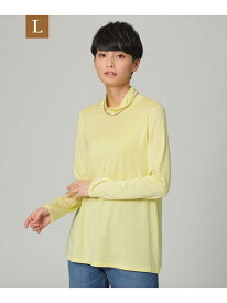 【SALE／30%OFF】【L】【ウォッシャブル】ソフトベア天竺ハイネックカットソー EVEX by KRIZIA サンヨー エルサイズ トップス カットソー・Tシャツ イエロー ネイビー【RBA_E】【送料無料】[Rakuten Fashion]