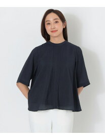【SALE／32%OFF】ピンタックシアーブラウス S.ESSENTIALS エス エッセンシャルズ トップス シャツ・ブラウス ブラウン ネイビー【RBA_E】【送料無料】[Rakuten Fashion]