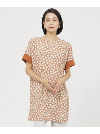 【SALE／40%OFF】【ベストセラー柄】【接触冷感】【ウォッシャブル】オプティカルドットプリントプルオーバーカットソーチュニック EVEX by KRIZIA エヴェックス バイ クリツィア トップス カットソー・Tシャツ ブラック オレンジ【RBA_E】【送料無料】[Rakuten Fashion]